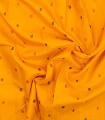 Yellow Handloom Kanchipuram Silk Saree With Thread Work Buttas-KA15420