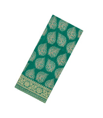 Green Printed Synthetics Dola Silk Saree With Floral Motifs-BL5198