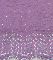 Lilac Woven Synthetic Vichitra Saree With Stone Work -BL5424