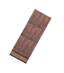 Dark Grey Printed Chanderi Cotton Saree With Floral Motifs-CC1735