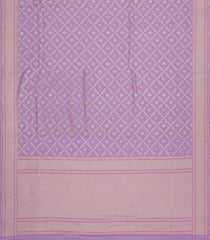 Lavender Handloon Banarasi Silk Saree With Meena Floral Zari Motifs-BE1932