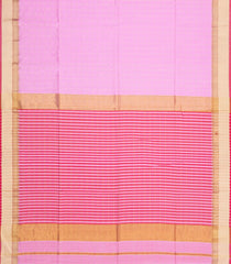 Baby Pink Handloom Maheswari Silk Cotton Saree With Checks-SC4949