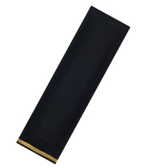 Black Woven Mysore Silk Saree With Zari Border-MS3601