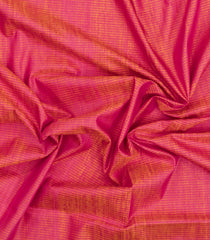 Peach Handloom Banarasi Silk Saree With Stripes & Contrast Border-BE1774