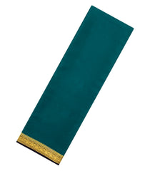 Teal Woven Mysore Silk Saree With Contrast Border-MS3720