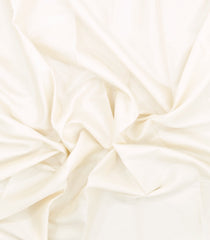 White Woven Mysore Silk Saree With Contrast Zari Border-MS3792