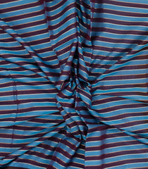Blue & Maroon Handloom Soft Silk Cotton Saree With Veldhari Stripes-SC4538