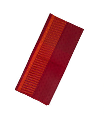 Crimson Handloom Soft Silk Saree With Stripes & Floral Motifs-SO4242