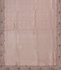 Baby Pink Woven Synthetic Blended Saree With Embroidered Border-EN2005