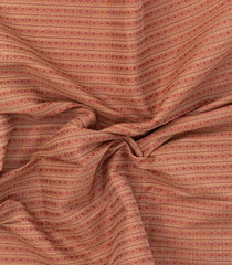 Beige Woven Bengal Cotton Saree With Diamond Strpies-BG1712