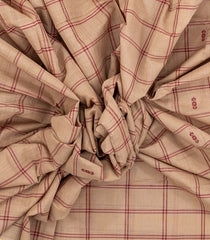 Taupe Woven Kadappa Cotton Saree With Checks-KN0737