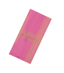 BubbleGum Pink Handloom Soft Silk Saree With Abstract Stripes-SO4630