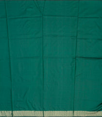 Dark Green Handloom Banarasi Silk Saree With Floral Buttas-BE1504
