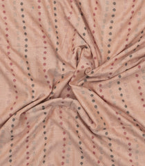Taupe Handloom Bengal Cotton Saree With Floral Motifs-BG1965