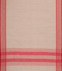 Taupe Handloom Bengal Cotton Saree With Contrast Border-BG1642