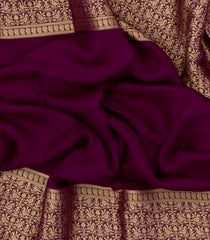 Magenta Woven Synthetic Viscose Saree With Annam Zari Border-BL5053