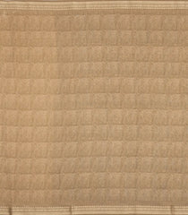 Beige Printed Chanderi Cotton Saree With Floral Motifs-CC1736