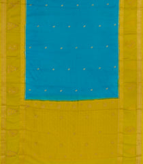 Sky Blue Woven Art Crepe With Stone Work In Contrast Border-BL5143