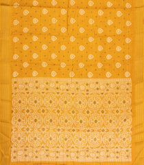 Mustard Printed Synthetic Dola Silk Saree With Zari Motifs & Border -SY0349