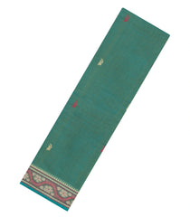 Aquamarine Handloom Kanchi Cotton Saree With Buttas-KC1781
