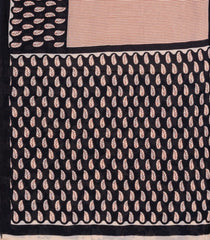 Cream Printed Jaipur Cotton Saree With Floral Motifs-JC1727