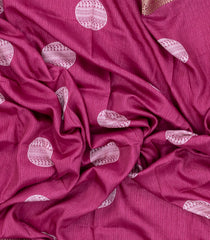 Dusty Peach Printed Synthetics Dola Zari Lining With Jacquard Zari Border-BL5174