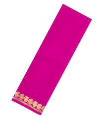 Hot Pink Woven Mysore Silk Saree With Mango Border-MS3369