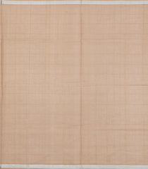 Off White Handloom Village Cotton Saree With Stripes-VC1628