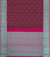 Maroon Handloom Kanchipuram Silk Saree With Silk Thread Butta & Border-KA16261