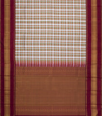 Multi Colour Handloom Korvai Kanchipuram Silk Saree With Silk Checks-KA16697
