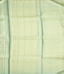 Aquamarine Handloom Kanchipuram Silk Saree With Triangle Motifs-KA12428