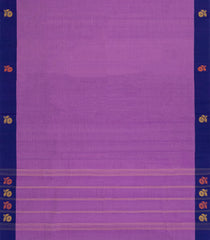 Lilac Woven Chettinad Cotton Saree With Contrast Border-CN1895