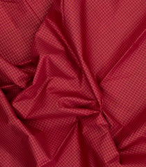 Crimson Handloom Kanchipuram 9 Yards Silk Saree With Zari Checks-KA15384