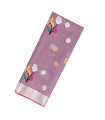 Lilac Handloom Kota Silk Saree With Meena Bird Motifs-KO1049