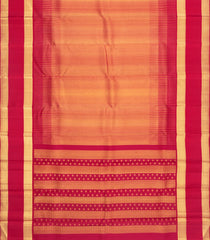 Crimson Handloom Kanchipuram Silk Saree With Combtooth Border-KA16607