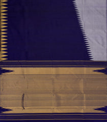 Violet Handloom Korvai Rising Border Kanchipuram Silk Saree-KA15018
