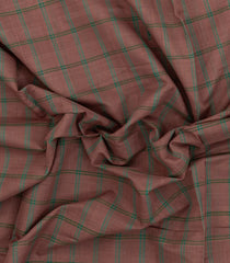 Brown Woven Kadappa Cotton Saree With Checks-KN0767