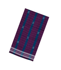 Lilac Woven Orissa Cotton Saree With Stripes-OR0877