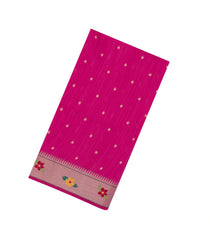 Hot Pink Woven Art Dupion Saree With Buttas & Paithani Pallu-BL5068