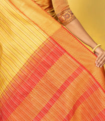 Multi Colour Handloom Kanchipuram Silk Saree With Stripes-KA15875