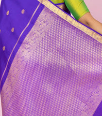 Purple Handloom Kanchipuram Silk Saree With Zari Buttas-KA16347