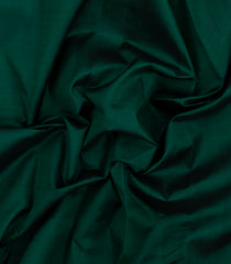 Bottle Green Handloom Korvai Kanchipuram Silk Saree With Contrast Silk Temple Border-KA16839