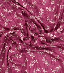 Dusty Pink Printed Art Dola Silk Saree With Zari Border-BL5736