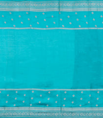 Teal Woven Banarasi Poona Silk Saree With Checks & Buttas-BP1020