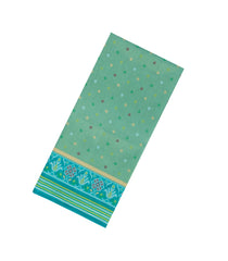 Aquamarine Woven Art Dupion Saree With Tie & Dye Motifs-BL5875