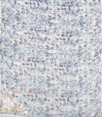 Lavender Woven Fuchsia Chiffon Digital Printed Saree With Mirror Floral Motifs-BL3832