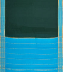 Bottle Green Woven Mysore Silk Saree With Contrast Zari Border-MS3809
