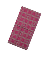 Chestnut Pink Woven Synthetic Dupion Saree With Checks & Contrast Pallu-SY0516