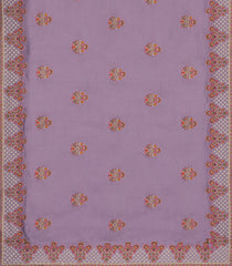 Lavender Woven Synthetic Blended Saree With Embroidered Motifs-EN2085