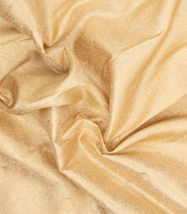 Cream Handloom Kanchipuram Bridal Silk Saree With Zari Motifs-KA16272